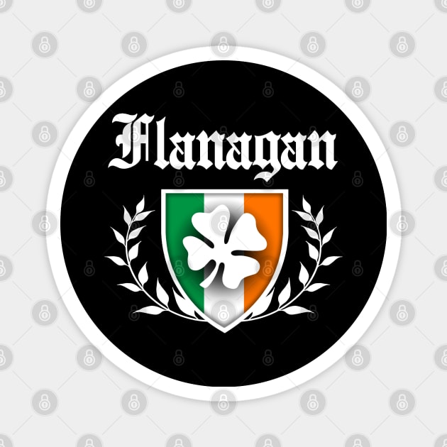 Flanagan Shamrock Crest Magnet by robotface